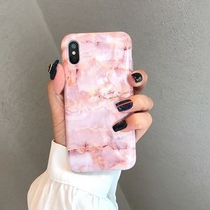 iPhone XR/XS/Max/7/8/+❤️️Pink marble phone case